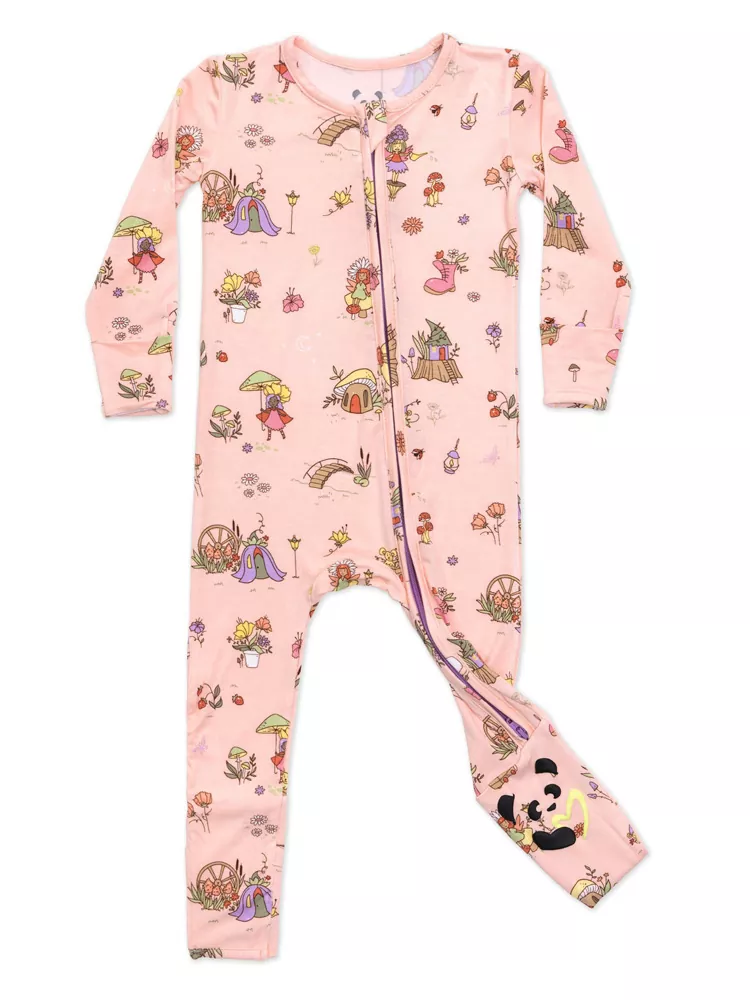 Personalised bamboo footie pajamas bamboo baby pajamas - Image 3