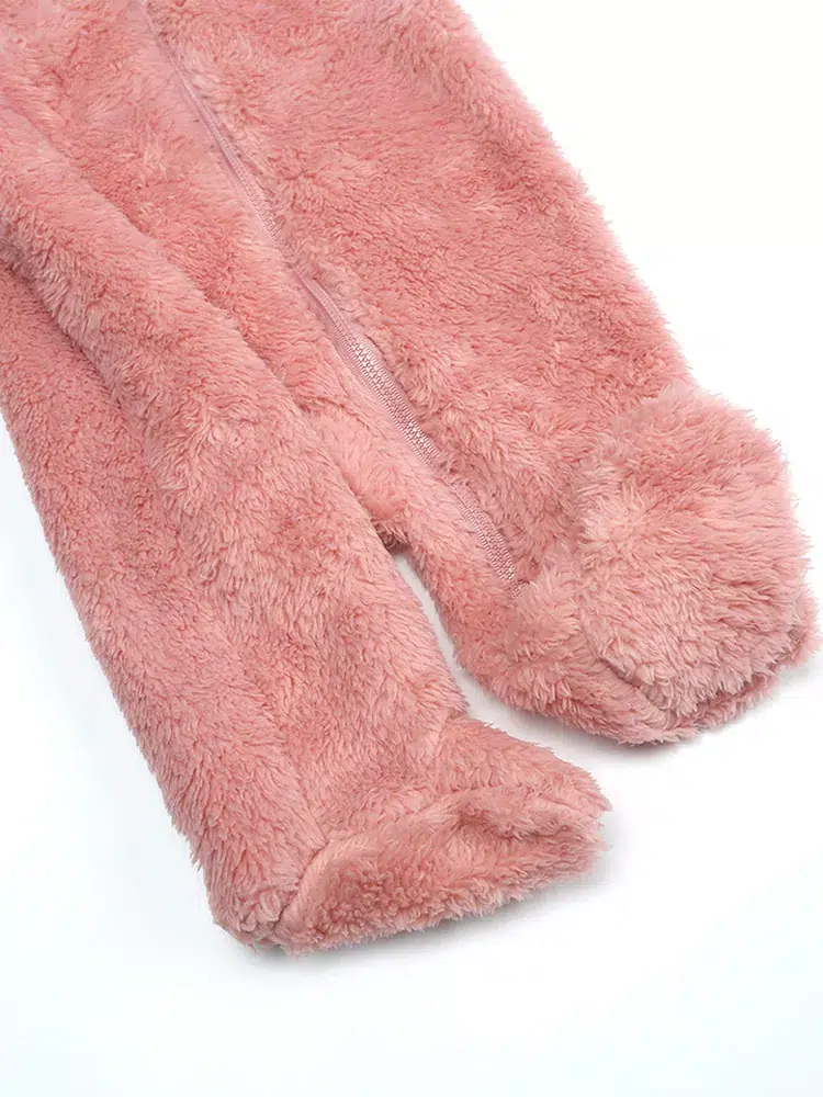 Custom fluffy bear onesie zipper bear fluffy onesie - Image 4