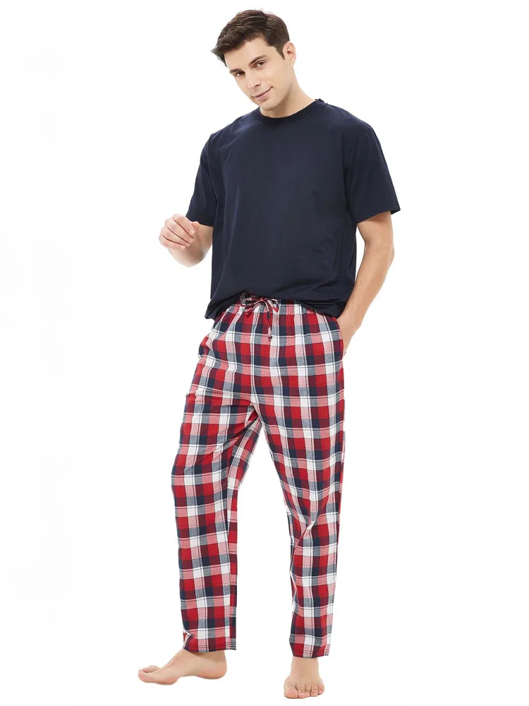 Custom plush pajama pants cotton men’s pajama pants - Image 3