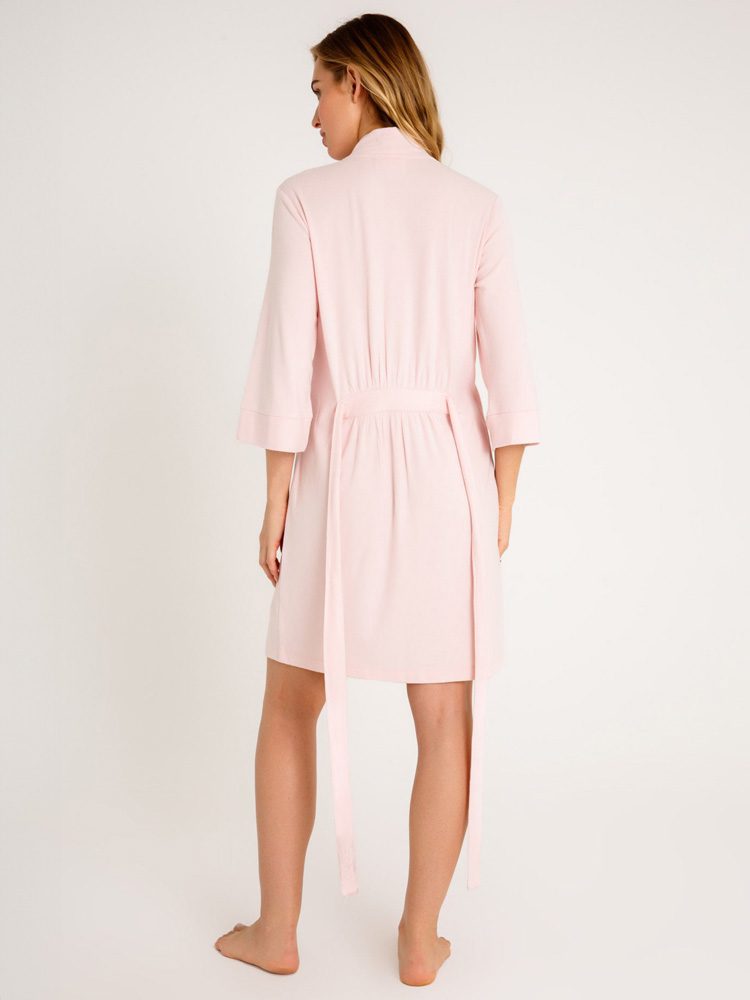 Personalized womens pink robe bamboo robes - Image 4