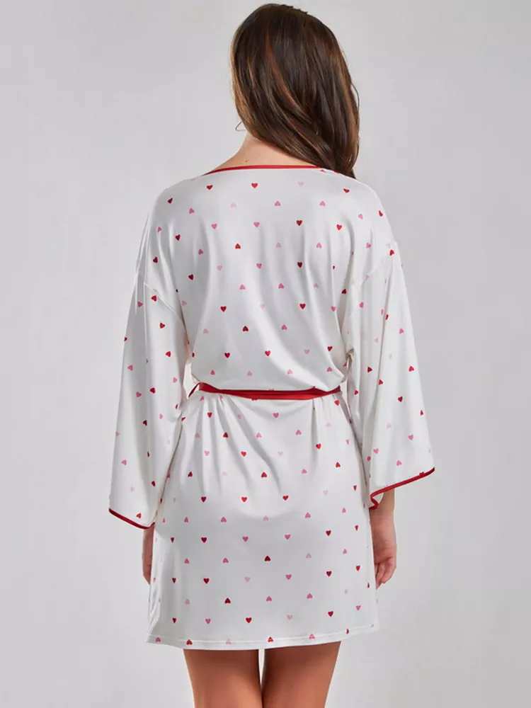 Personalized valentine robe women’s heart robe - Image 3