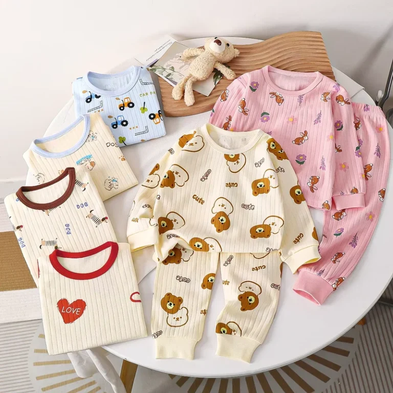 CHINEE-1-9Years-Baby-Pajamas-Set-Soft-Cotton-Cute-Toddler-Sleepwear-Suit-for-Boys-and-Girls-Cartoon-Kids-Pyjamas