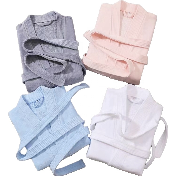 CHINEE-100-Cotton-Bathrobe-Terry-Unisex-Hotel-Spa-Bathrobes-for-Men-and-Women-Waffle-Flannel-Bath-Robe-Women-Nightwear-Sleepwear