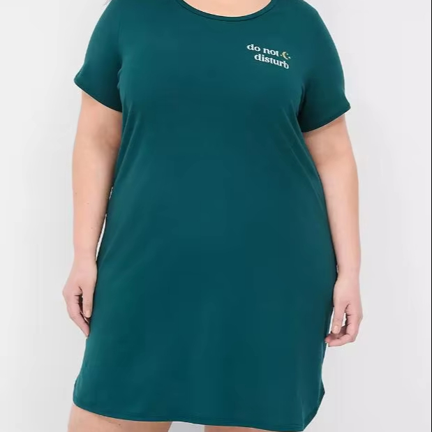 CHINEE 100% Cotton Custom Print Sleep T Shirt Soft Comfy Anti Shrink Plus Size Women Sleepwear