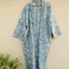 CHINEE 100% Cotton Customizable Kimono Robe Animal Print Soft Comfortable Maxi Oversized Bath Wrap Dress Coat Beach Wear Summer