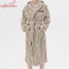 CHINEE 100% Cotton Fabric Bath Robe Yarn Dyed Jacquard Bathrobe Pajama Bath Robe With Logo Customized Women Sleepwear Bathrobe