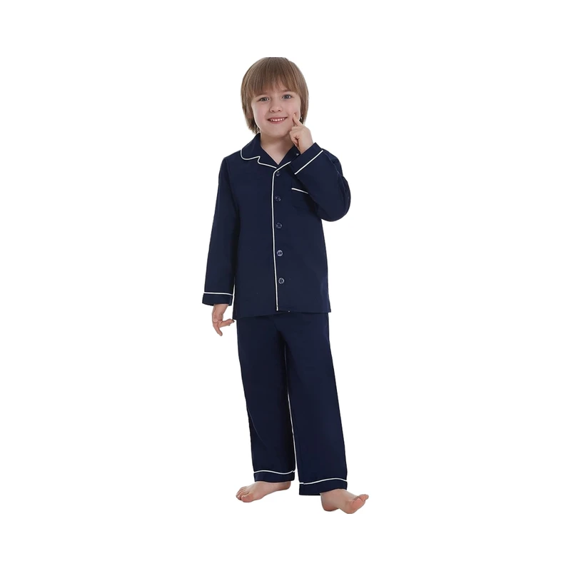 CHINEE 100% Cotton Flannel Long Sleeve Pajama Set for Kids & Toddlers Size 2 14 Years Breathable Winter Wear