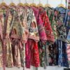 CHINEE 100% Cotton Kimono Kaftan Floral Print Women's Robes Bathrobe Block Print Bridesmaid Robe