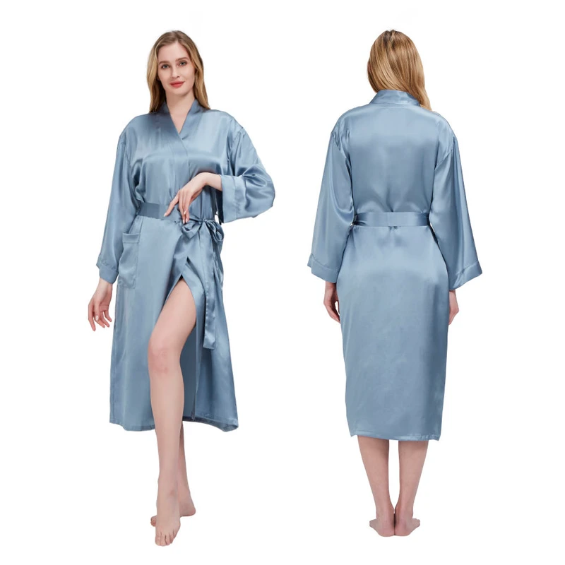 CHINEE 100% Cotton Luxury Vintage Winter Soft Custom Kimono Pajama Bathrobe Solid Terry Breathable Thermal Robe Woman