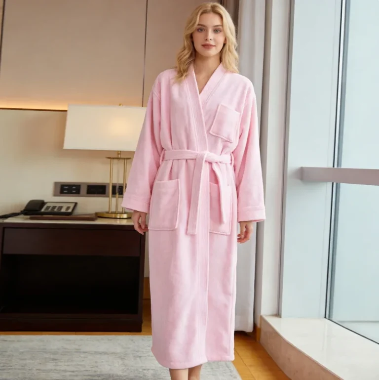 CHINEE-100-Cotton-Terry-Fashion-Womens-Robe-Set-Winter-Embroidery-V-neck-White-Full-Length-Long-Sleeve-Custom-Logo-Romantic