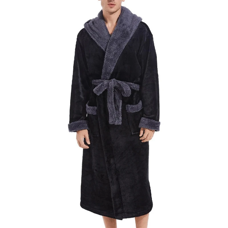 CHINEE 100% Long Staple Cotton Terry Cloth Bathrobe Comfortable Breathable Classic Luxury Robes for Men Women Plus Size Thermal