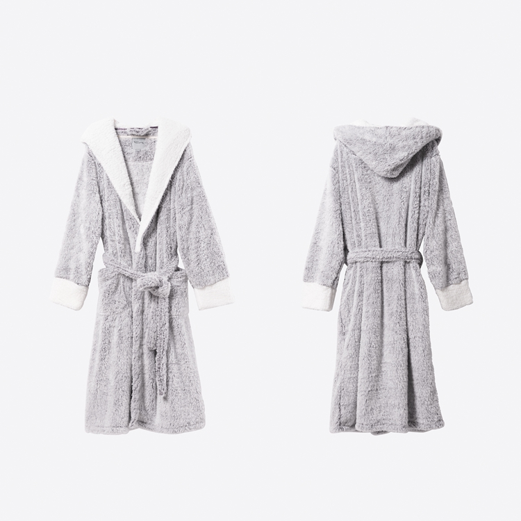 CHINEE-100-Polyester-Sherpa-Fleece-Hotel-Bathrobe