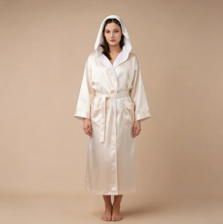 CHINEE-100-Polyester-Terry-Womens-Robe-Set-Winter-Embroidery-V-Neck-White-Full-Length-Long-Sleeve-Breathable-Soft