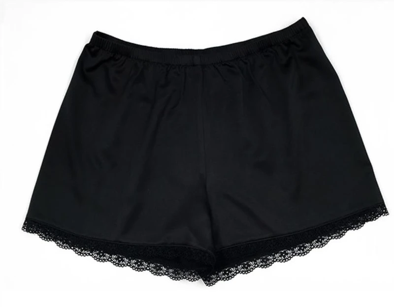 CHINEE 100% Pure Silk Women's Lace Shorts Safety Leggings Pajama Bottoms for Summer Ladies Sleepwear