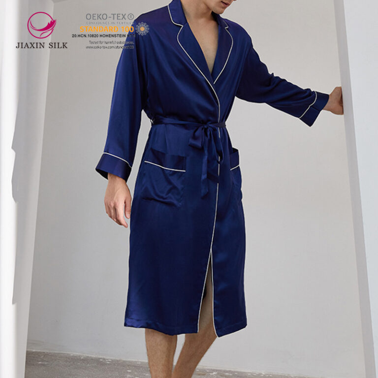 CHINEE 100% Silkworm Luxury Fresh Quality Men's Robe OEM ODM Silk Robe