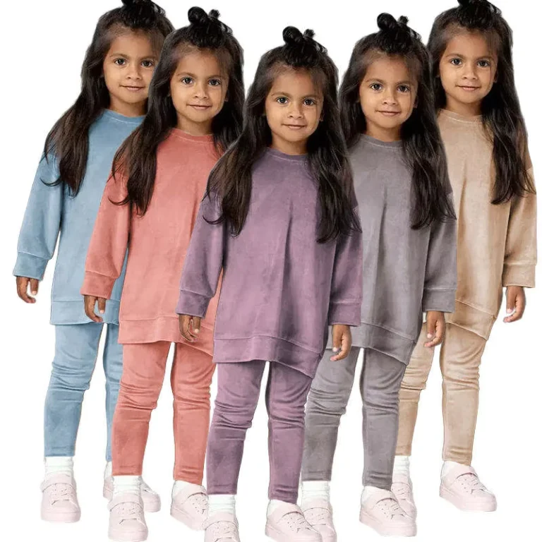 CHINEE-2-3-4-5-6-Years-Old-Kids-Blank-Clothing-Lounge-Pijama-Home-Velvet-Sweatsuit-Baby-Winter-Pajamas-Toddler-Girls-Kids-Wear