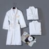 CHINEE 5 Star Luxury Hotel Custom Logo Bathrobe Cut Pile Embroidered Pure Cotton Bathrobe Bath Robe Spa Robe