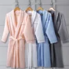 CHINEE 5 Star Luxury Kimono Hotel Spa Bath Robes Organic Cotton Waffle Robes for Summer