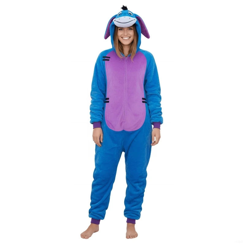 CHINEE Adult Onesie Halloween Costume Unisex Animal Pajamas Cosplay One Piece Sleepwear for Women and Men