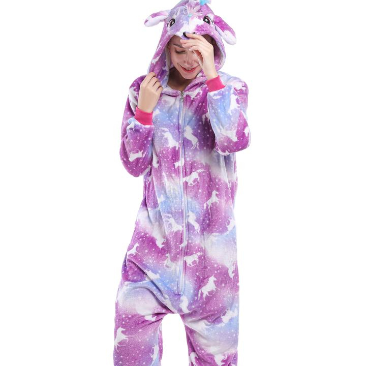 CHINEE Animal Onesie Flannel Fleece Pajamas Homesuit Hooded and Footie Onesie Pajamas Adult Onesie Long Sleeve V neck Sleepwear Bodycon