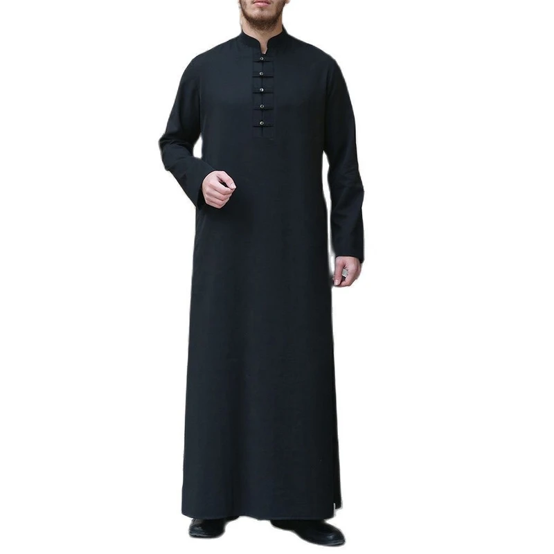 CHINEE Arabic Clothing High Quality Thobes Traditional Muslim Qamis Islamic Daffah for Men Muslim