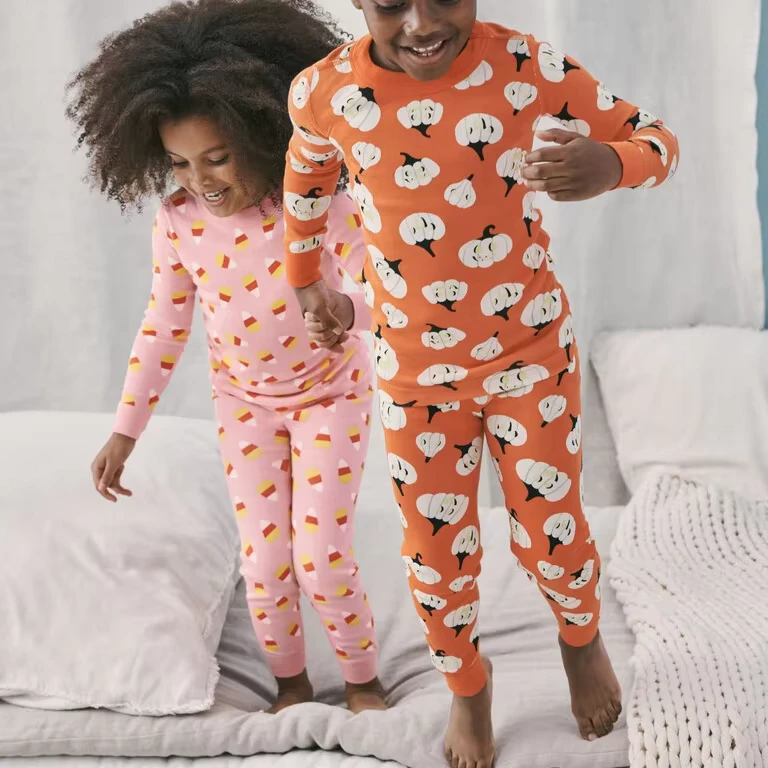 CHINEE Autumn Winter Customize Baby Cartoon Printed Long Sleeve Nightwear Clothes Kids Pajamas Set