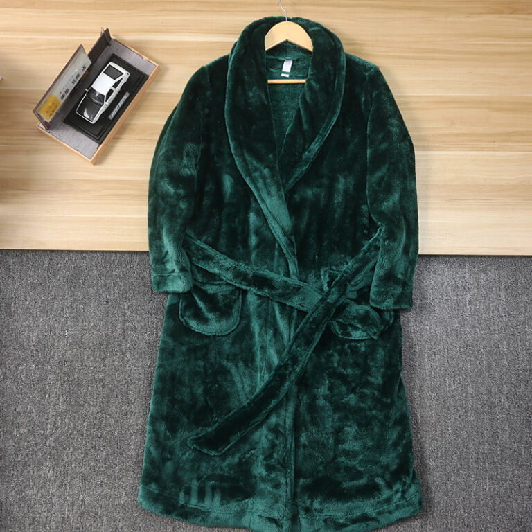 CHINEE-BODHANA-Comfortable-Thickening-Warm-Flannel-100-Polyester-Plush-Winter-Bathrobes-Couple-Bath-Robe-For-Women