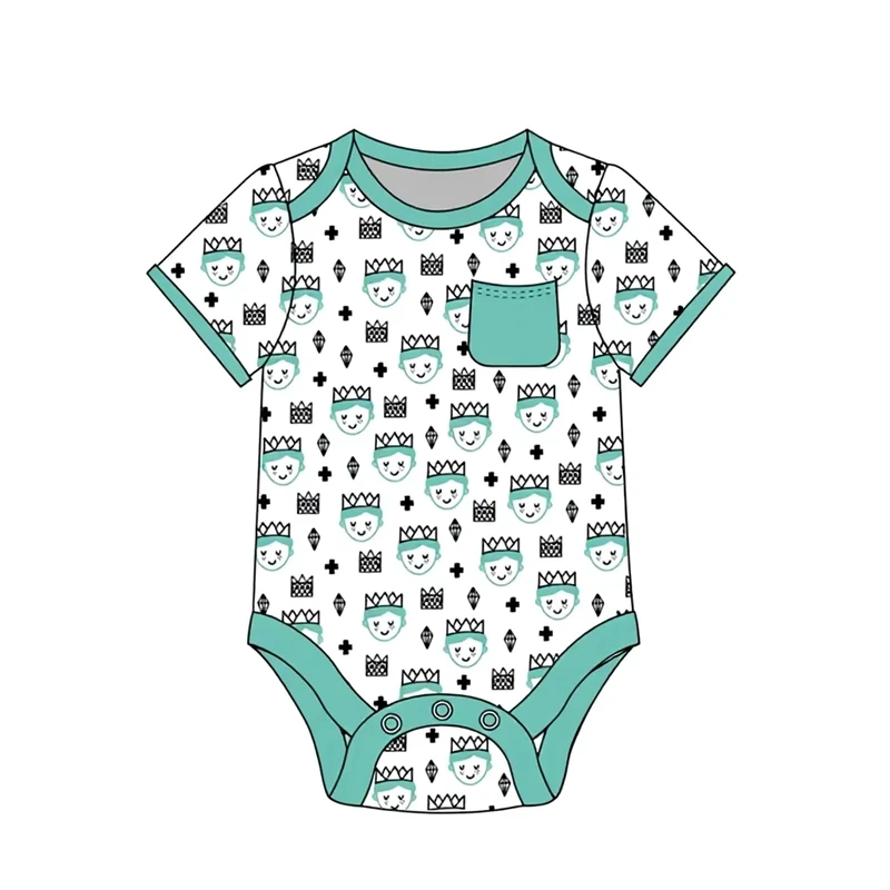CHINEE Baby Bodysuit Infants Bamboo Viscose Breathable Anti Wrinkle Two Way YKK Zipper Unisex Sleepwear Short Sleeves Romper