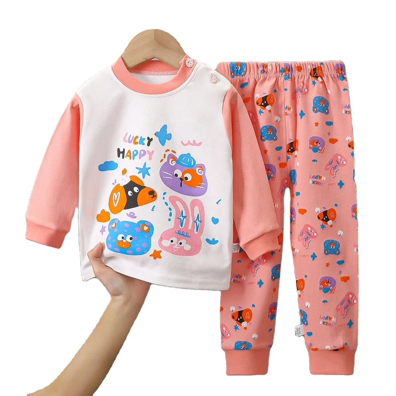 CHINEE Baby Girl Boys Pajamas Kids PJs for Children Sleepwear Cute Long Sleeve Sleep Shirts and Pants for Toddlers