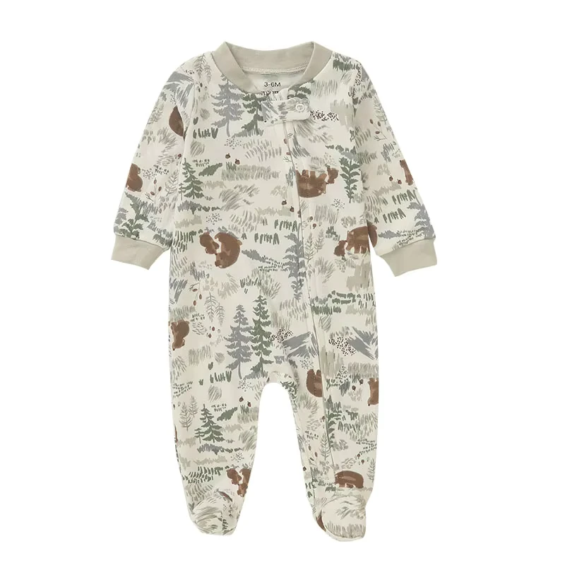 CHINEE Baby Infant Kid Clothing Prints Cotton Baby Rompers Onesie Jumpsuit Pajamas Sleepwear