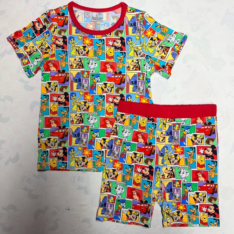 CHINEE Baby Sleepwear Custom Print Short Sleeves Bamboo Baby Pajamas Set Kids Eco-friendly Pjs