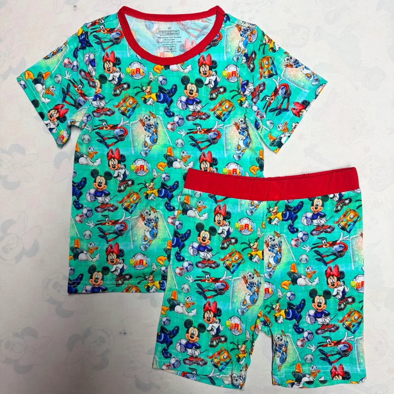 CHINEE Baby Sleepwear Custom Print Short Sleeves Bamboo Pajamas Set Kids Eco-friendly Pjs