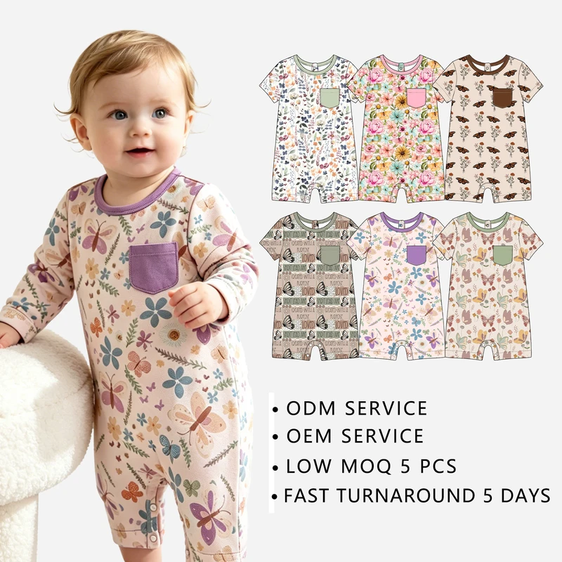 CHINEE Bamboo Baby Clothes Newborn Baby Bodysuit Rompers Bamboo Pajamas Kids Clothes Children's Clothing Sets Baby Products Bodysuit