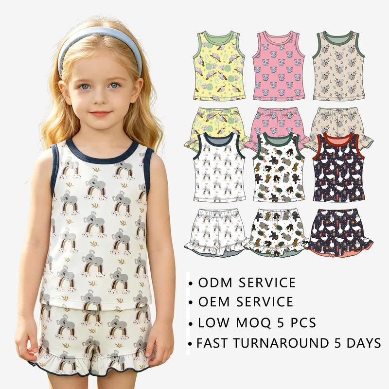 CHINEE Bamboo Baby Clothes Short Sleeve Set Baby Bodysuit Rompers Soft Bamboo Pajamas Toddler Children's Casual Baby Products