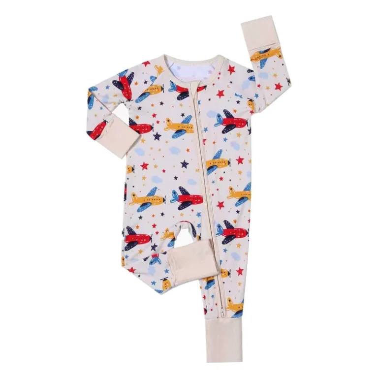 CHINEE-Bamboo-Baby-Pajamas-Character-Print-Boys-Girls-Toddler-Pajama-Baby-Sleeper-Newborn-Infant-Romper-with-Zipper