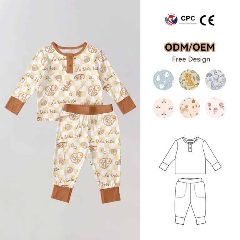 CHINEE-Bamboo-Fiber-Pajamas-Kids-Boy-Printing-Bamboo-Sleeper-Infant-Girls-Clothing-Set
