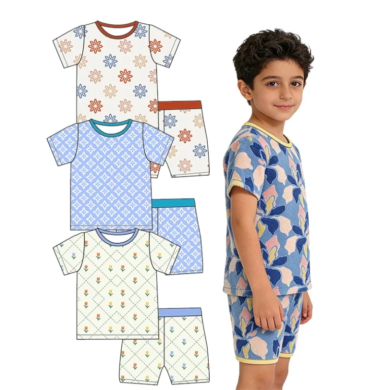 CHINEE-Bamboo-Toddler-Pajamas-Set-Short-Sleeve-Shorts-Soft-Comfortable-Nightwear-Loungewear-Sleepwear-for-Baby-Boys-Girls-0-8-Years-Old