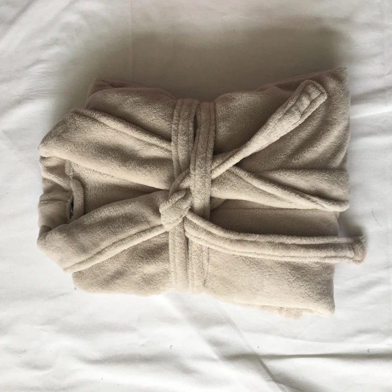 CHINEE Bathrobe Adult Plush Fleece Robe Soft Textured Bathrobe Pajamas and Blanket in One