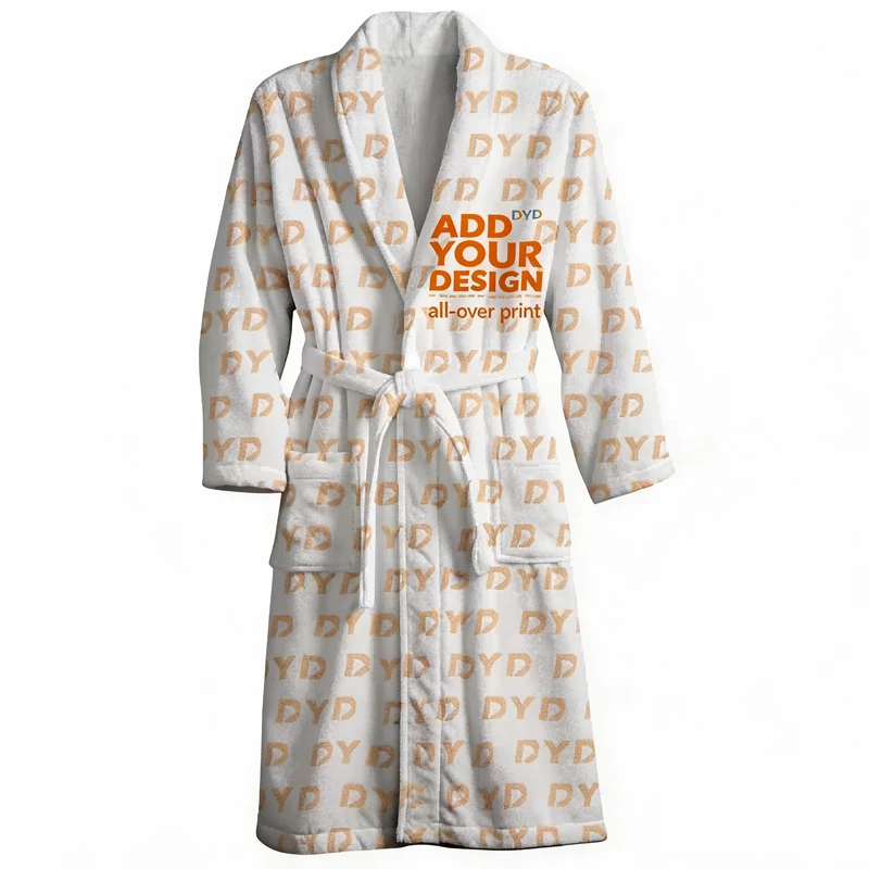 CHINEE Bathrobe Custom Picture Printing Long Luxury Nightgown For Men Soft Breathable Sleepwear Plus Size Bath Robe