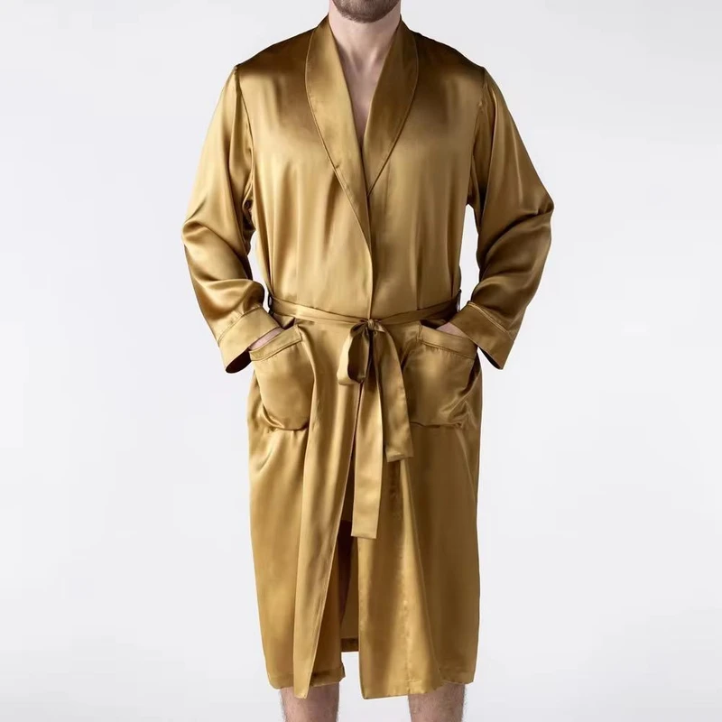 CHINEE Bathrobe Men Women Sleepwear Custom Front 100% Cotton Suit High Quality Breathable New Design Luxury Bathrobe