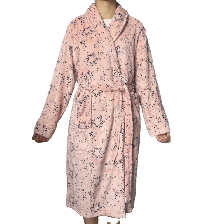 CHINEE-Bathrobe-Women-100-Polyester-Sleepwear-Nighty-Pajamas-Coral-Fleece-Sleepwear