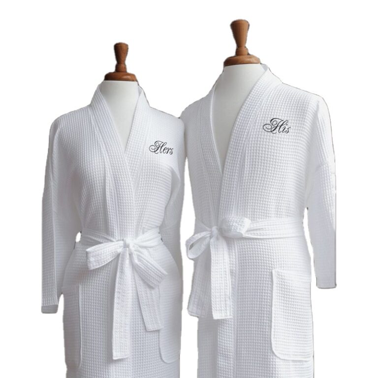 CHINEE Beauty Salon Single Layer White Waffle Bathrobe For SPA