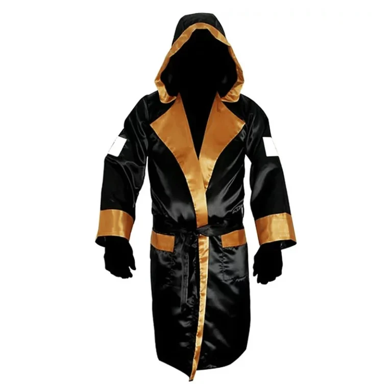 CHINEE Best Quality Custom Design Comfortable Breathable Satin Silk Robe Boxing Hood Robe Adult Costume Boxing Robe