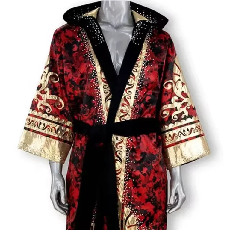 CHINEE Best Quality Custom Design Comfortable Breathable Satin Silk Robe Boxing Hood Robe Custom Made Martial Arts Wear