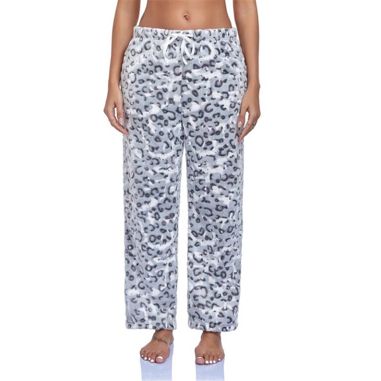 CHINEE Black Polar Fleece Pajamas PantsPajama Pants With Pockets Cozy Comfortable Lounge Pants for Autumn Winter