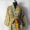 CHINEE Boho Floral Woven Nylon Kimono Robe for Women Lightweight Long Dressing Gown with Vintage Summer Loungewear