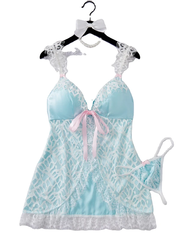 CHINEE-Bow-Accent-Camisole-Pajama-Set-Women-Sleepwear-for-Bedroom