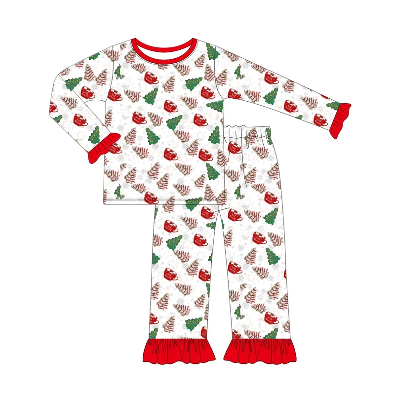 CHINEE Boyis Kids Clothing for Christmas Cake Boutique Cotton Pajamas 2pc Baby Girls Fall Clothes Sets