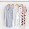CHINEE Breathable Custom Printed Lady Sleep Wear Nightshirt Stylish Style Women Sleepwear Shirt Night Dress Pajamas