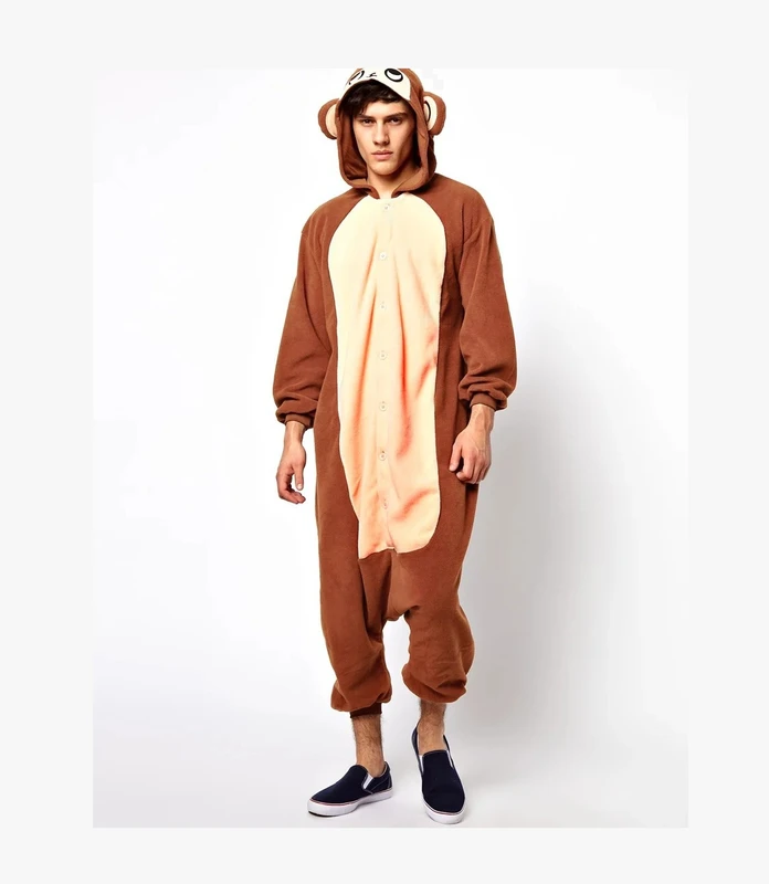 CHINEE Breathable Fleece Solid Color Embroidered Onesie Mens Jumpsuit Sleepwear Pajamas with Custom Logo